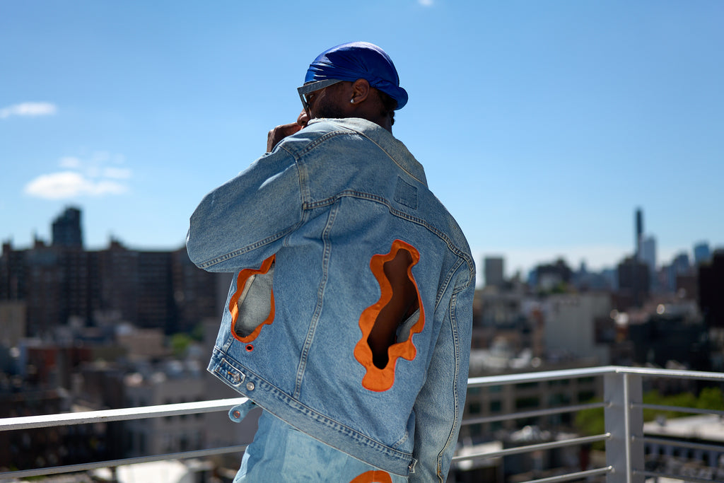 Made-To-Order Light Wash Amoeba Jacket