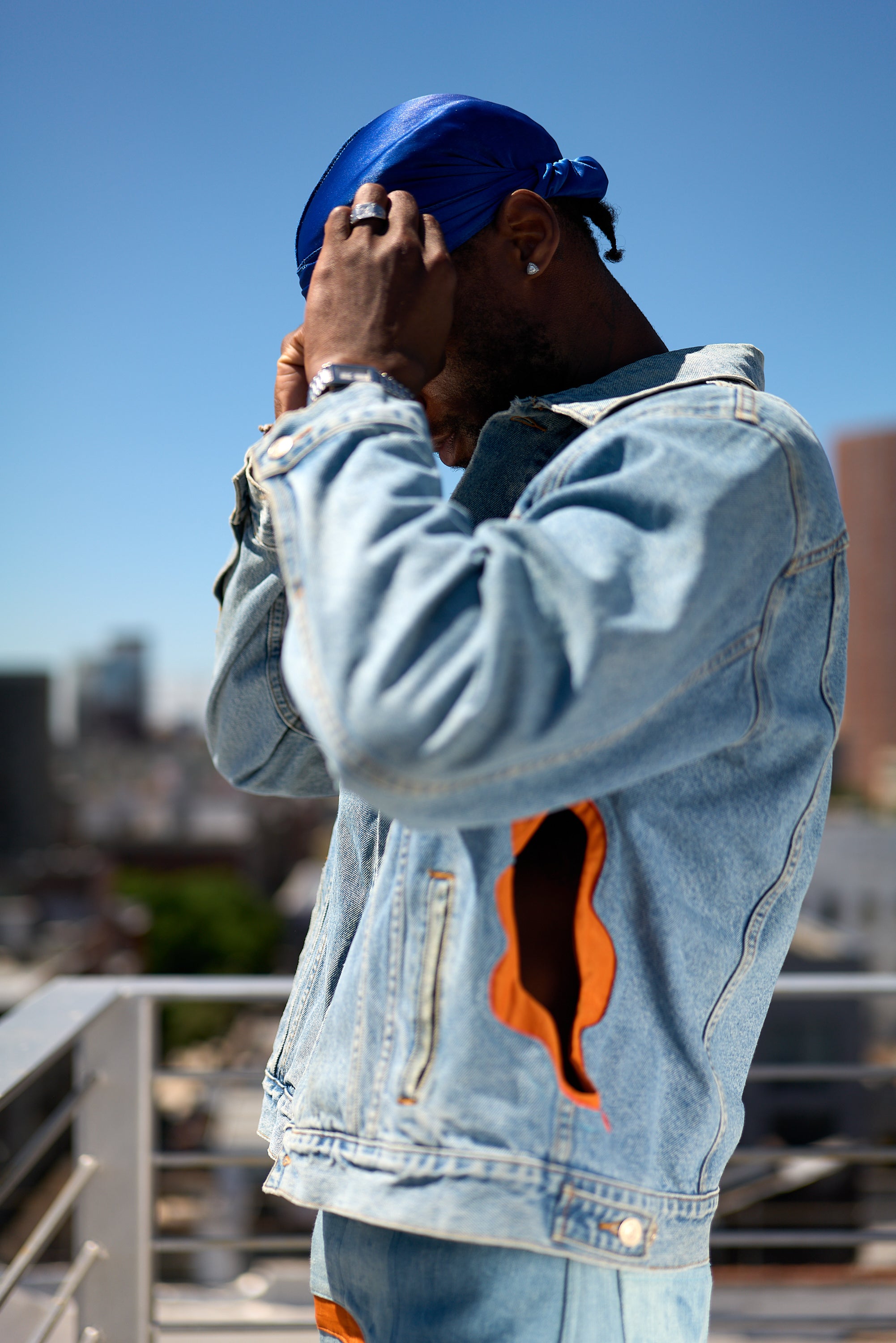 Made-To-Order Light Wash Amoeba Jacket