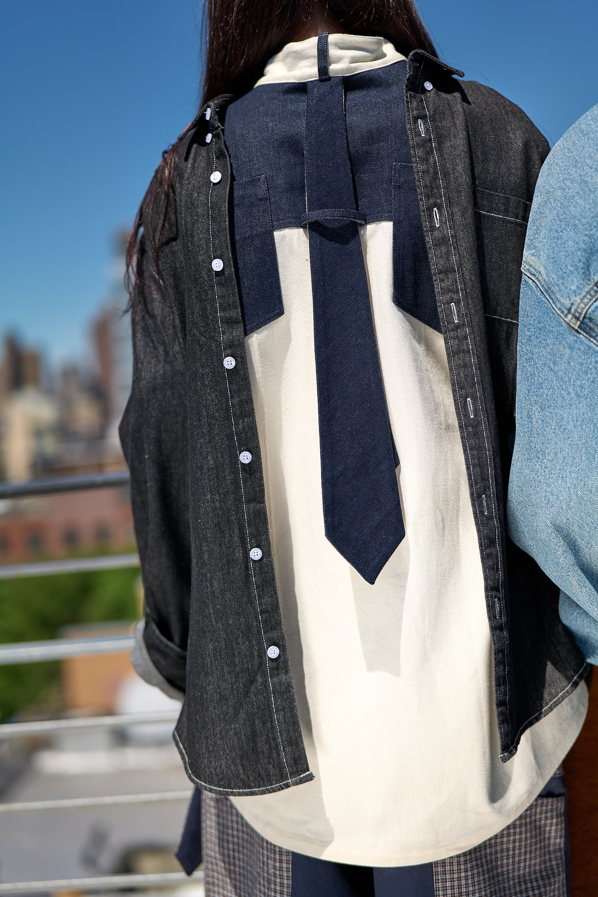The Denim Tie Button-Down
