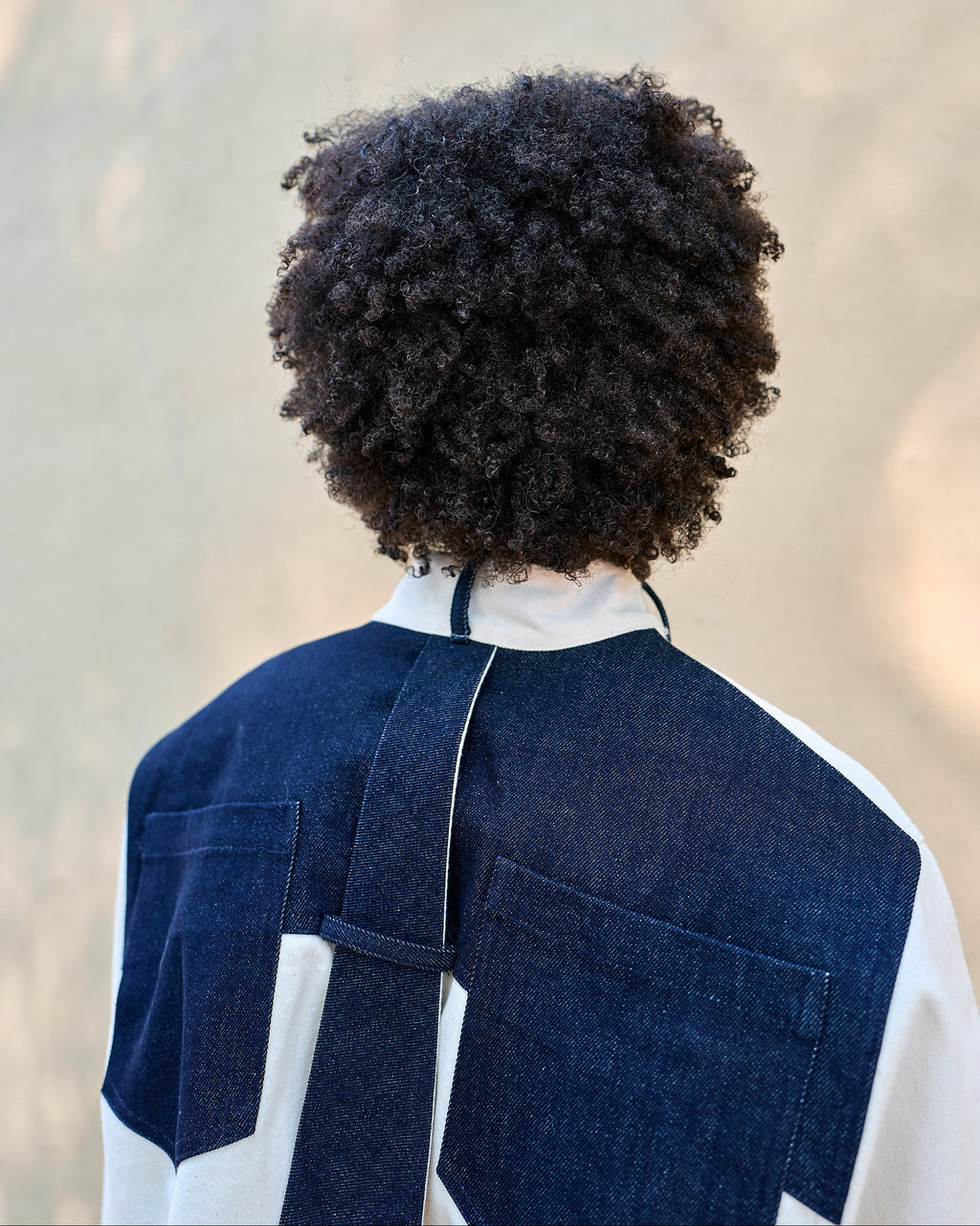 The Cropped Denim Tie Button-Down