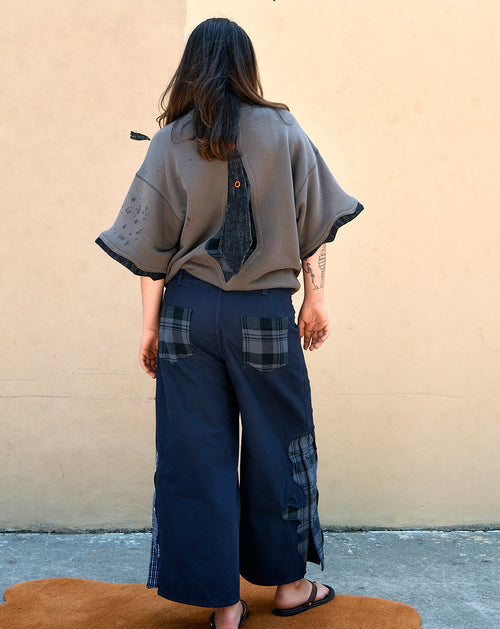 3/4 Shorts with Button-Down Hem Detail and Built-In Belt