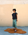 Sleeveless Top in Gray with Amoeba Cutout