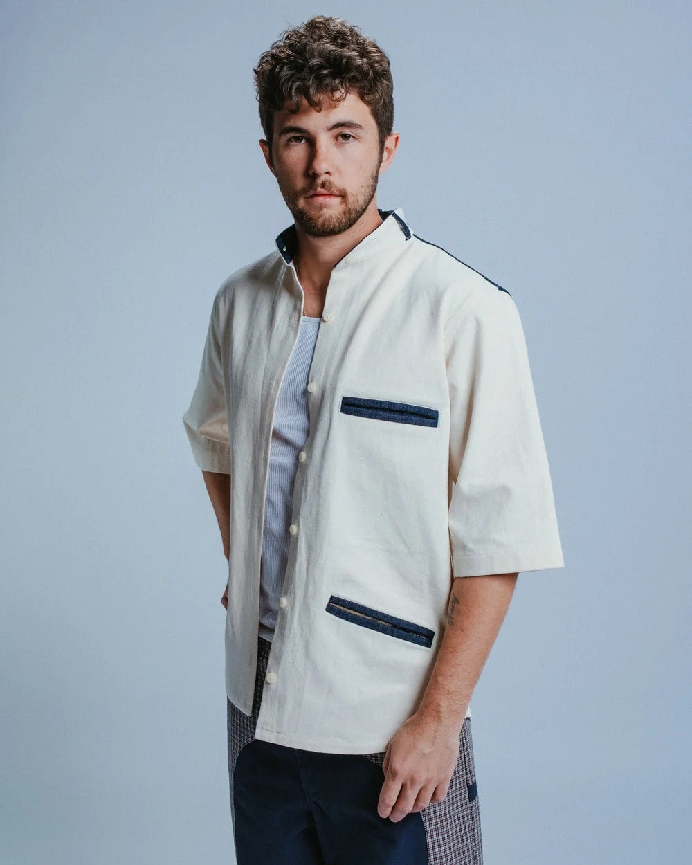 The Denim Tie Button-Down