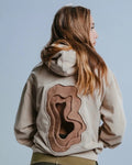 Hoodie in Cotton with Terry Cloth Amoeba Cutout